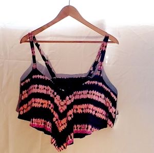 Torrid Tie-Dye Medallion Wireless Flounce Bikini T